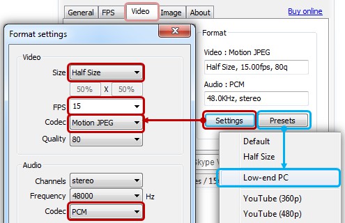 Low-end pc, reduce lag