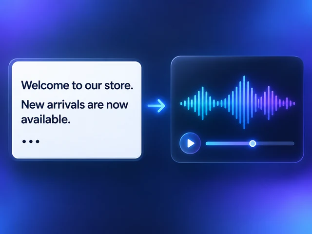 Laptop converting an announcement message into spoken audio