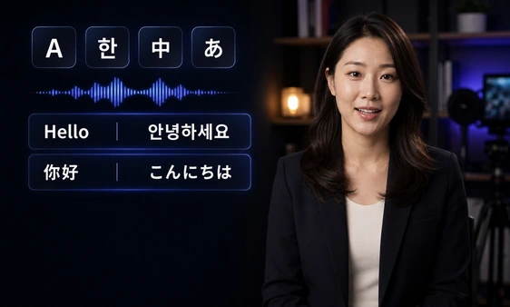 Automatically transcribes audio from a video and syncs time-coded text captions.