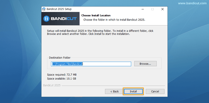 How to install Bandicut 05