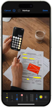 iPhone blur screenshot