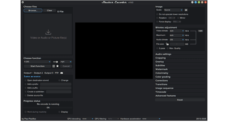Shutter Encoder, free batch video converter