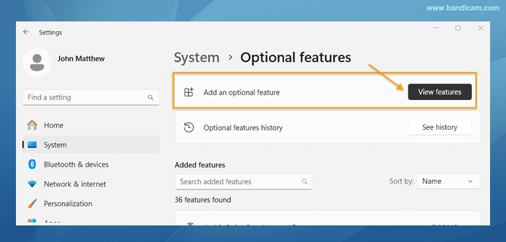 Add an optional features