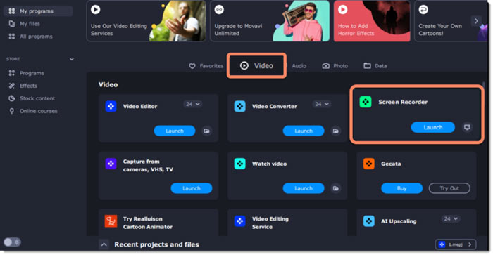 movavi, screen recorder