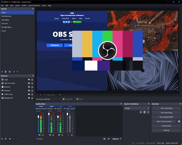 obs, video recording software