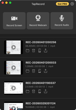 taprecord, video recorder