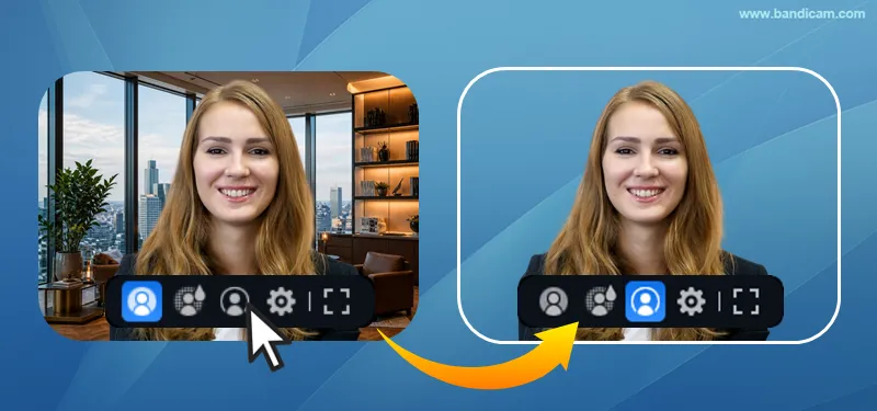 Remove a webcam background