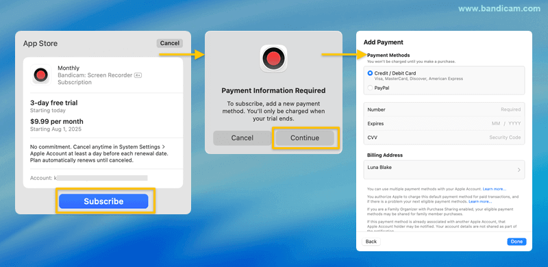 Köp Bandicam för Mac