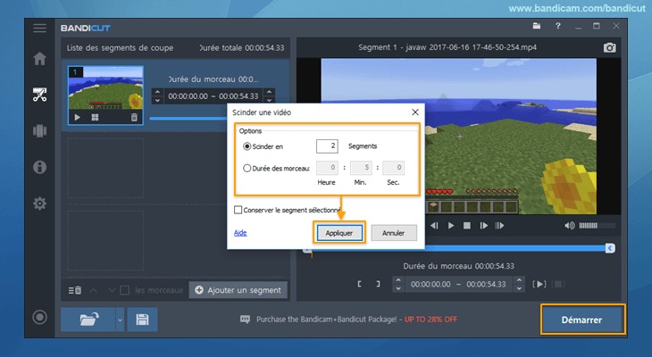 Séparateur vidéo, comment diviser une vidéo en plusieurs parties, 3